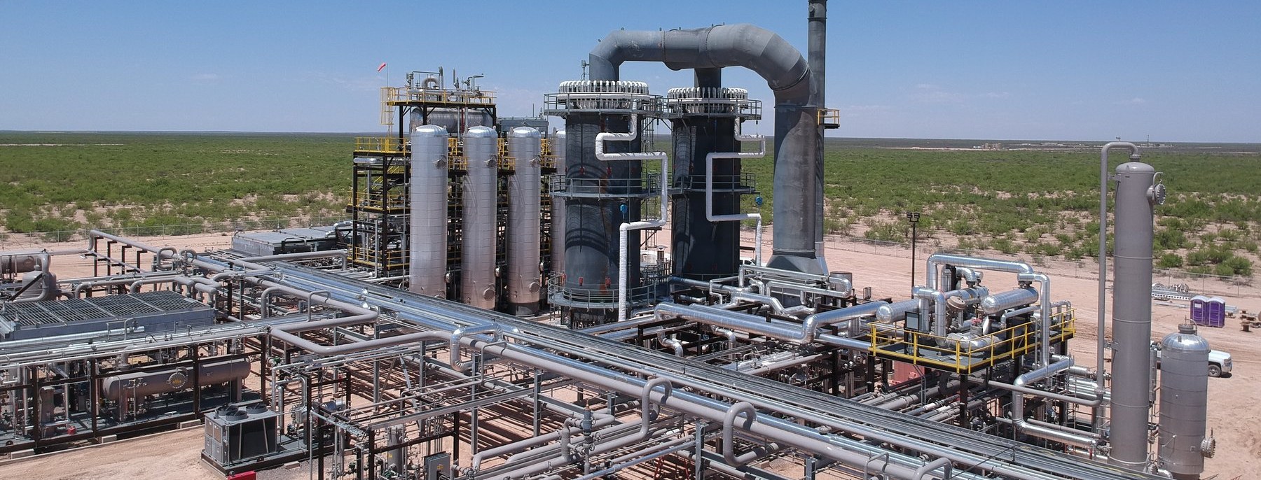 Wide view of the Project Roadrunner plant site near Pecos, Texas